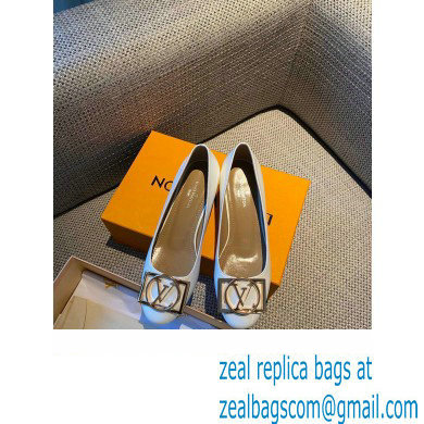 Louis Vuitton Heel 4.5cm Dauphine Madeleine Pumps Patent White
