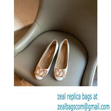 Louis Vuitton Heel 4.5cm Dauphine Madeleine Pumps Patent White