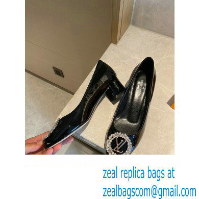 Louis Vuitton Heel 4.5cm LV Circle Madeleine Pumps Patent Black