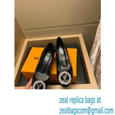 Louis Vuitton Heel 4.5cm LV Circle Madeleine Pumps Patent Black