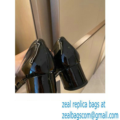 Louis Vuitton Heel 4.5cm LV Circle Madeleine Pumps Patent Black