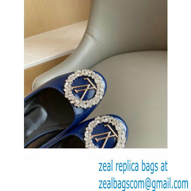 Louis Vuitton Heel 4.5cm LV Circle Madeleine Pumps Patent Blue