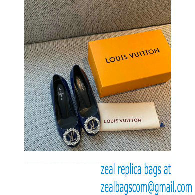 Louis Vuitton Heel 4.5cm LV Circle Madeleine Pumps Patent Blue