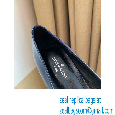 Louis Vuitton Heel 4.5cm LV Circle Madeleine Pumps Patent Blue