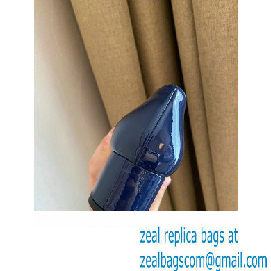 Louis Vuitton Heel 4.5cm LV Circle Madeleine Pumps Patent Blue