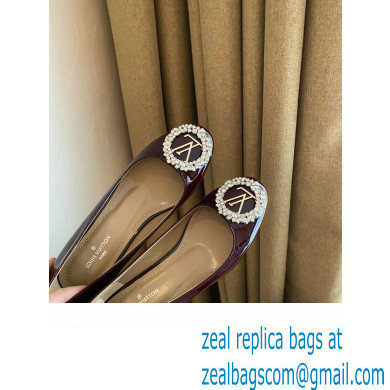 Louis Vuitton Heel 4.5cm LV Circle Madeleine Pumps Patent Burgundy
