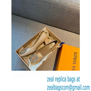 Louis Vuitton Heel 4.5cm LV Circle Madeleine Pumps Patent Nude