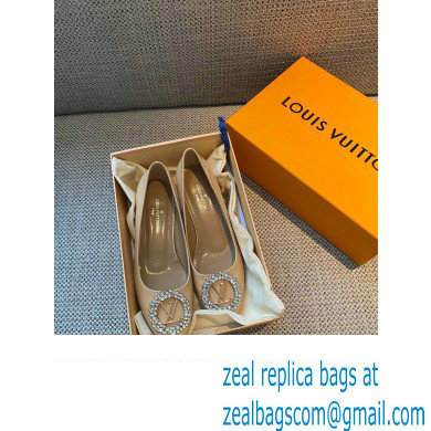 Louis Vuitton Heel 4.5cm LV Circle Madeleine Pumps Patent Nude