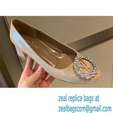 Louis Vuitton Heel 4.5cm LV Circle Madeleine Pumps Patent Nude