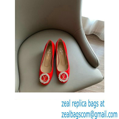 Louis Vuitton Heel 4.5cm LV Circle Madeleine Pumps Patent Red