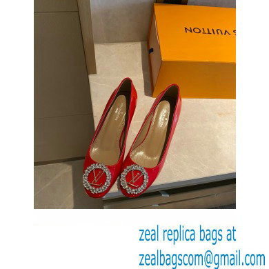 Louis Vuitton Heel 4.5cm LV Circle Madeleine Pumps Patent Red