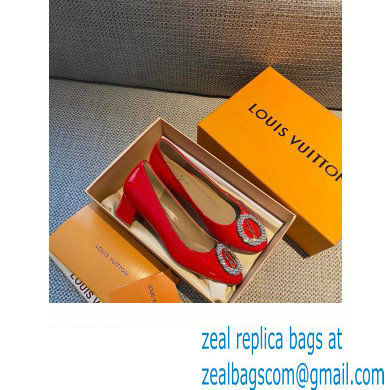 Louis Vuitton Heel 4.5cm LV Circle Madeleine Pumps Patent Red