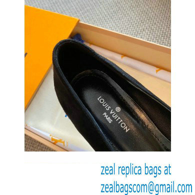 Louis Vuitton Heel 4.5cm LV Circle Madeleine Pumps Suede Black