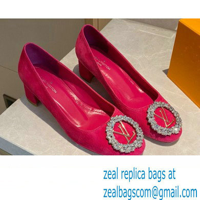 Louis Vuitton Heel 4.5cm LV Circle Madeleine Pumps Suede Framboise Pink