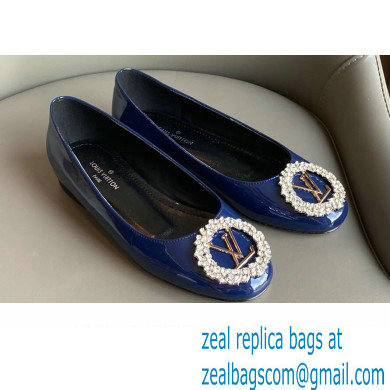 Louis Vuitton LV Circle Madeleine Ballerinas Patent Blue - Click Image to Close