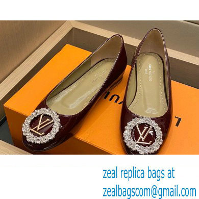 Louis Vuitton LV Circle Madeleine Ballerinas Patent Burgundy