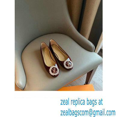 Louis Vuitton LV Circle Madeleine Ballerinas Patent Burgundy - Click Image to Close