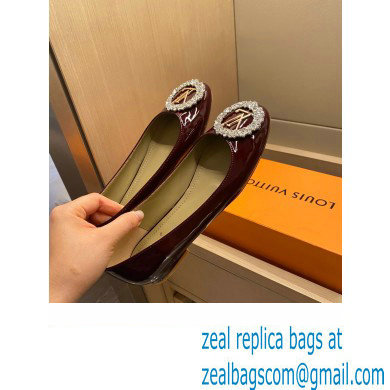 Louis Vuitton LV Circle Madeleine Ballerinas Patent Burgundy - Click Image to Close