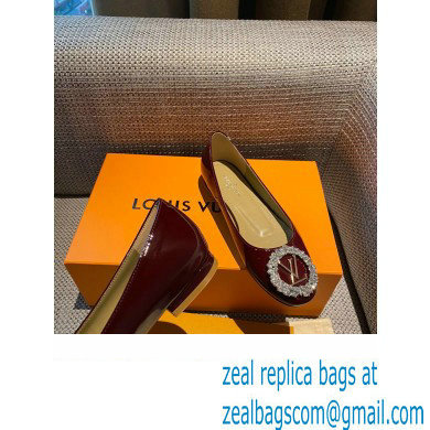 Louis Vuitton LV Circle Madeleine Ballerinas Patent Burgundy