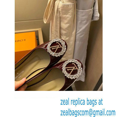 Louis Vuitton LV Circle Madeleine Ballerinas Patent Burgundy