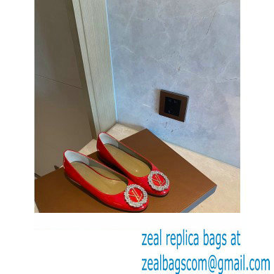 Louis Vuitton LV Circle Madeleine Ballerinas Patent Red