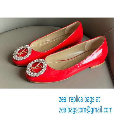 Louis Vuitton LV Circle Madeleine Ballerinas Patent Red - Click Image to Close