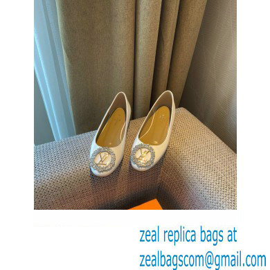 Louis Vuitton LV Circle Madeleine Ballerinas Patent White