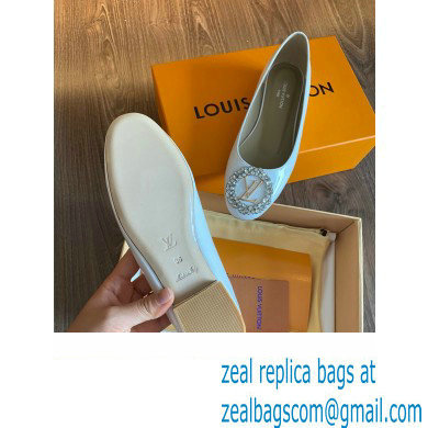 Louis Vuitton LV Circle Madeleine Ballerinas Patent White