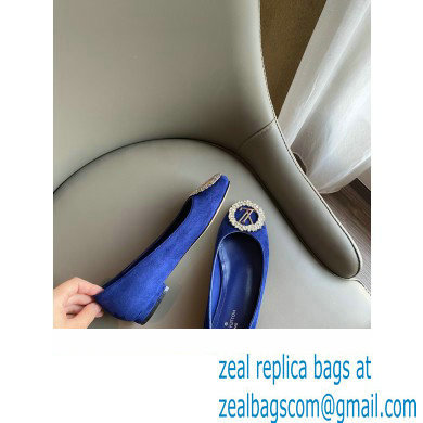 Louis Vuitton LV Circle Madeleine Ballerinas Suede Blue
