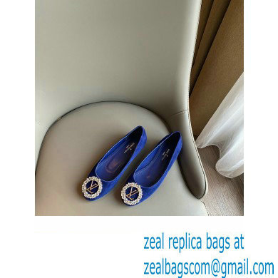 Louis Vuitton LV Circle Madeleine Ballerinas Suede Blue