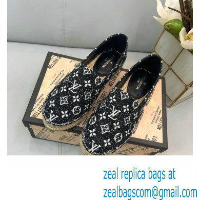 Louis Vuitton Monogram Denim Starboard Flat Espadrilles Black 2022 - Click Image to Close