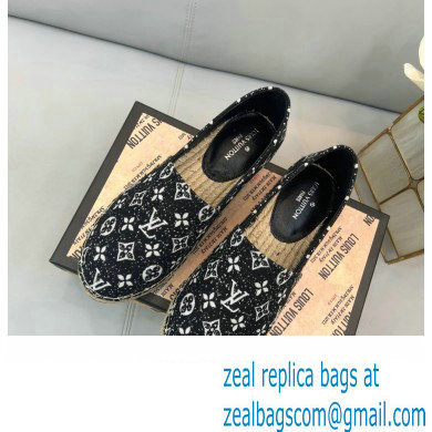 Louis Vuitton Monogram Denim Starboard Flat Espadrilles Black 2022