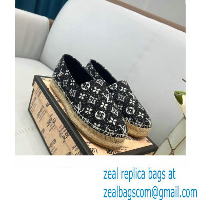 Louis Vuitton Monogram Denim Starboard Flat Espadrilles Black 2022