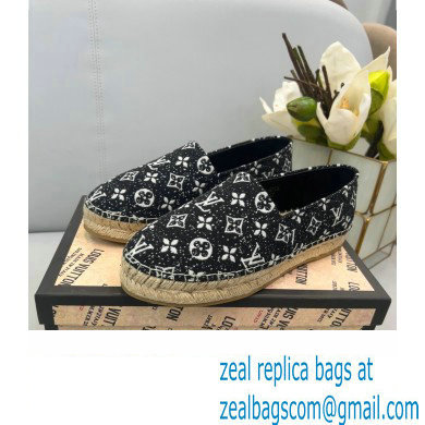 Louis Vuitton Monogram Denim Starboard Flat Espadrilles Black 2022