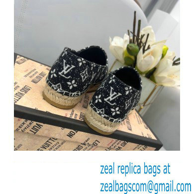 Louis Vuitton Monogram Denim Starboard Flat Espadrilles Black 2022 - Click Image to Close