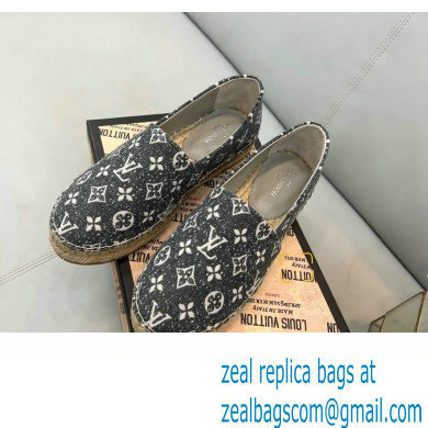 Louis Vuitton Monogram Denim Starboard Flat Espadrilles Gray 2022