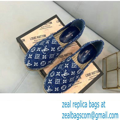 Louis Vuitton Monogram Denim Starboard Flat Espadrilles Navy Blue 2022 - Click Image to Close