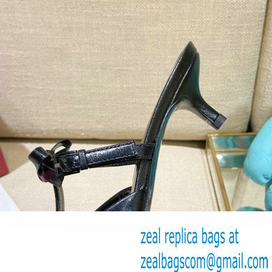 Valentino French Bows Leather Heel Mules Black 2022
