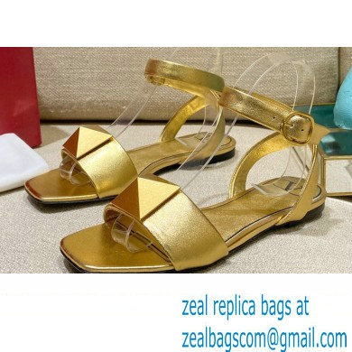 Valentino ONE STUD Flat sandals Gold 2022