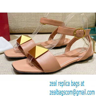 Valentino ONE STUD Flat sandals Nude Pink 2022