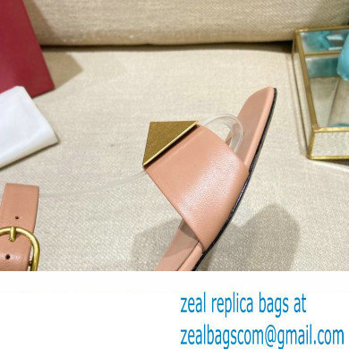 Valentino ONE STUD Flat sandals Nude Pink 2022