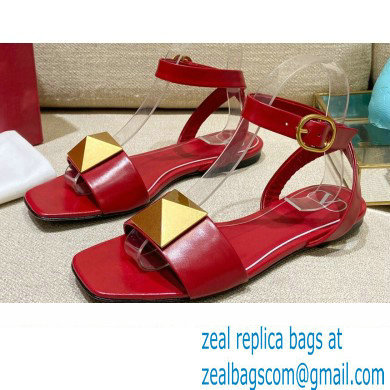 Valentino ONE STUD Flat sandals Red 2022