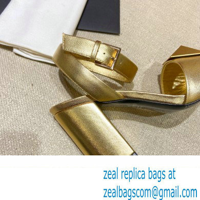 Valentino ONE STUD Heel sandals Gold 2022 - Click Image to Close
