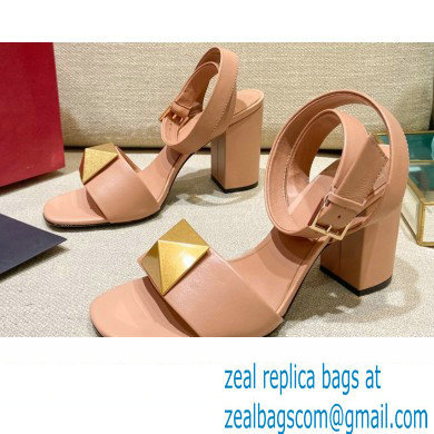 Valentino ONE STUD Heel sandals Nude Pink 2022