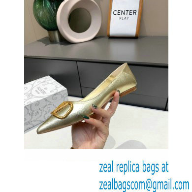 Valentino VLogo Signature Ballet Flats Gold
