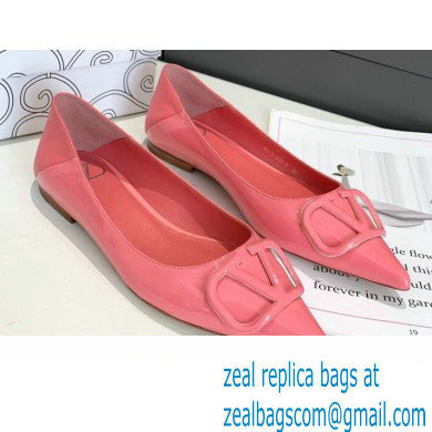 Valentino VLogo Signature Ballet Flats Patent Pink