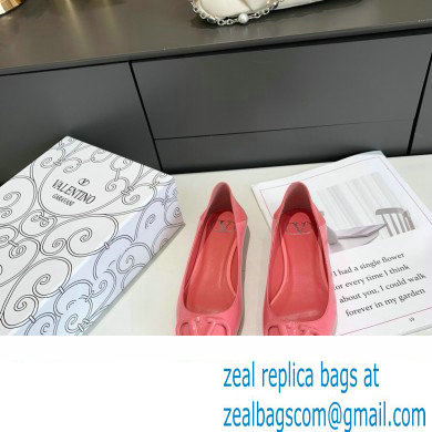 Valentino VLogo Signature Ballet Flats Patent Pink