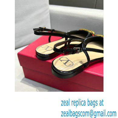 Valentino VLogo Signature Slingback Ballet Flats Black