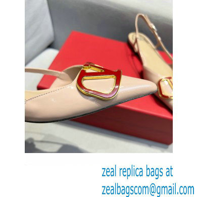 Valentino VLogo Signature Slingback Ballet Flats Nude