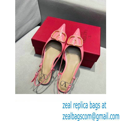 Valentino VLogo Signature Slingback Ballet Flats Pink